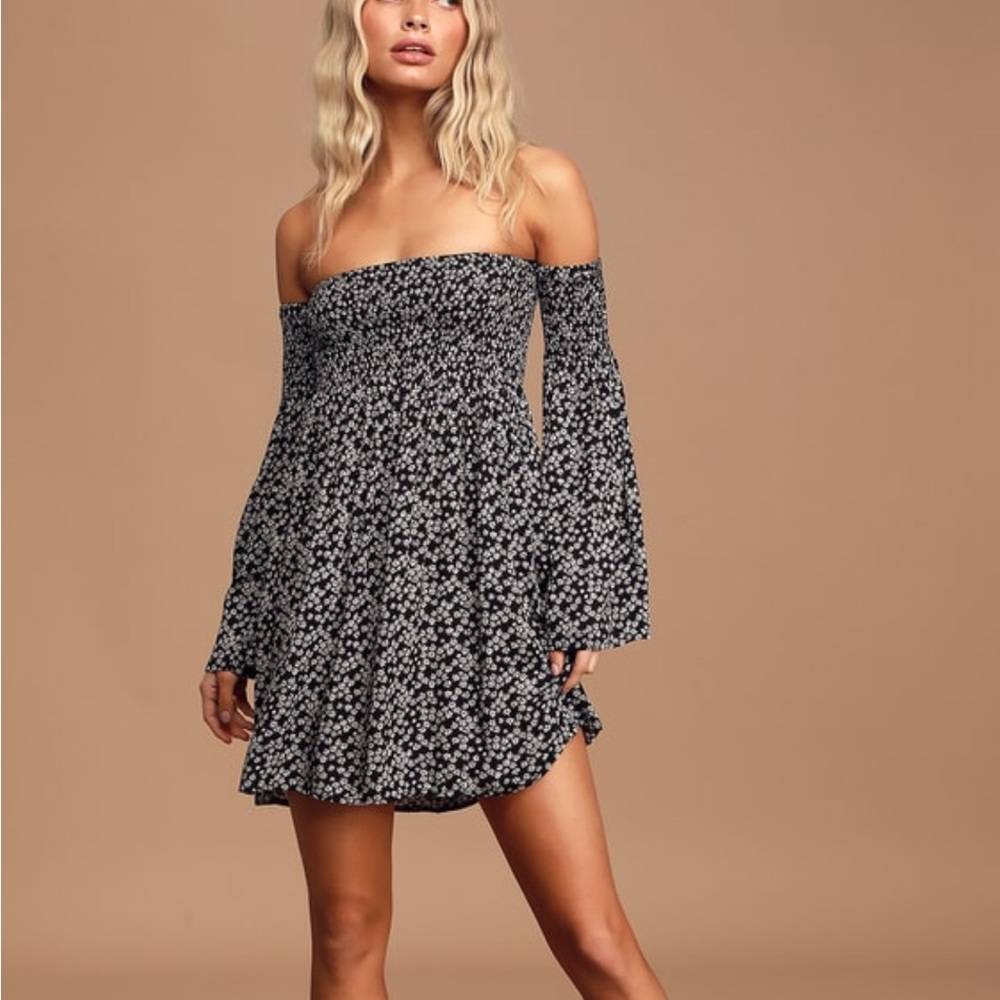 Lulus Picking Daisies off the shoulder dress
